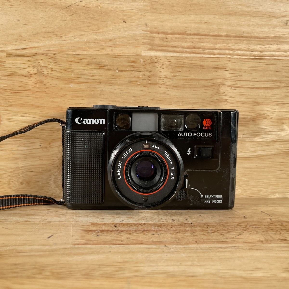 Canon AF35M Black Handheld 35mm CAFS Self-Timer Pre Focus Film