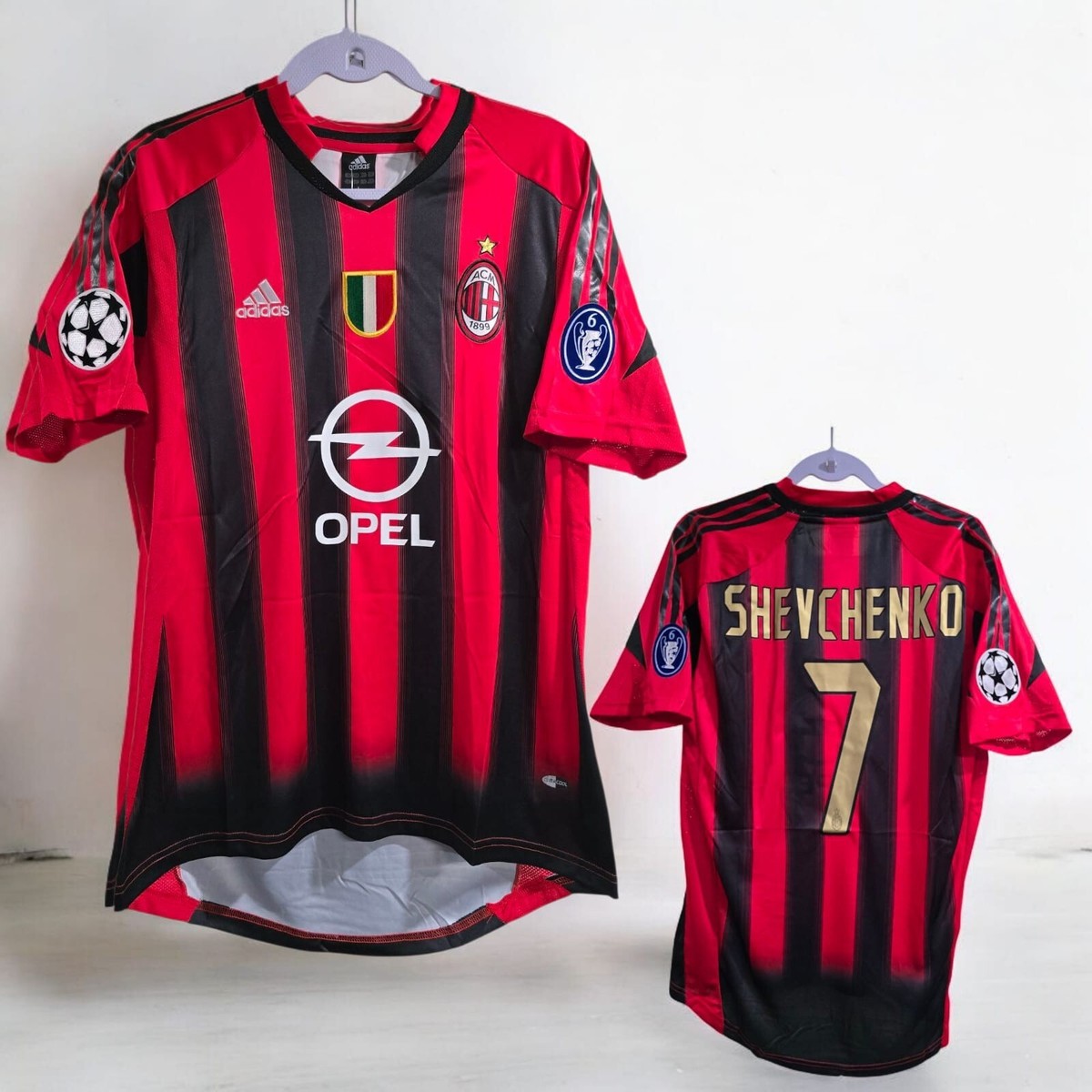 AC MILAN HOME ITALY 04/05 - RETRO - SOCCER - SHEVCHENKO # 7