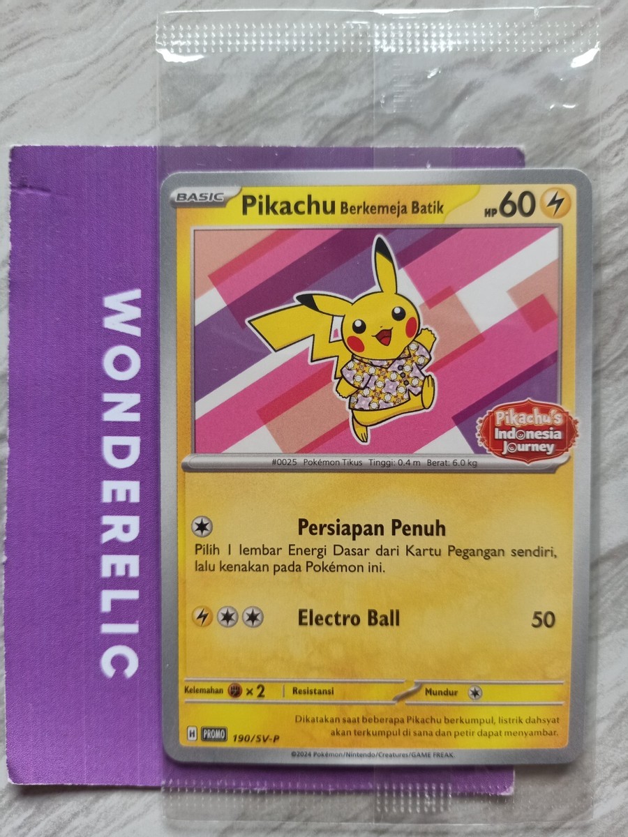PIKACHU Berkemeja BATIK Promo 190/SV-P Flower Design Sealed