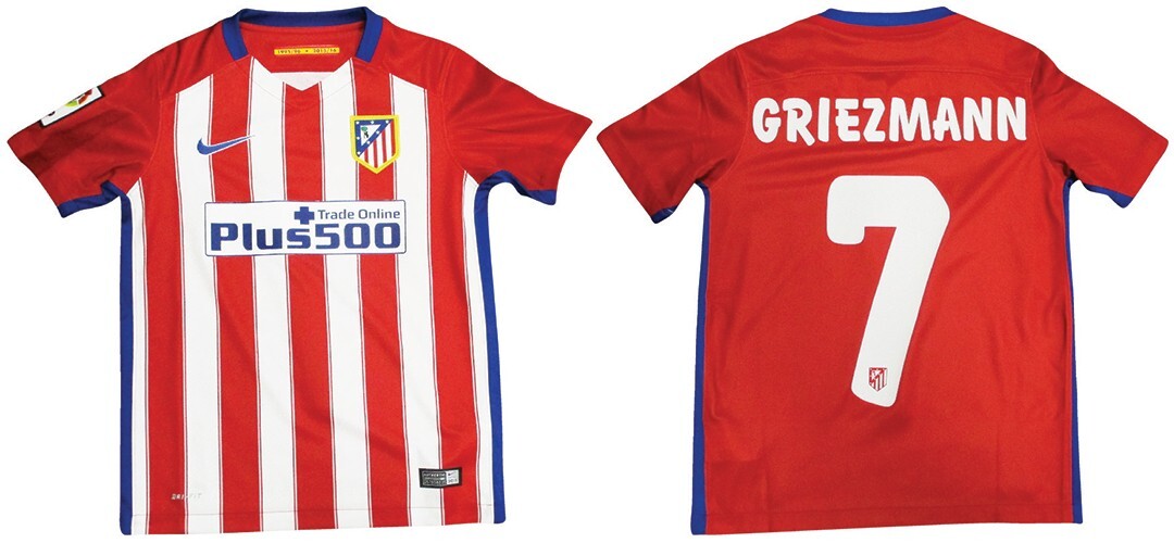BRAND NEW ATLETICO MADRID HOME NIKE 15 - 16 GRIEZMANN SHIRT KIDS