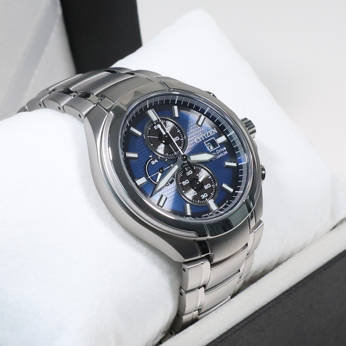 Citizen Super Titanium Blue Dial Chronograph Men's Watch CA0700