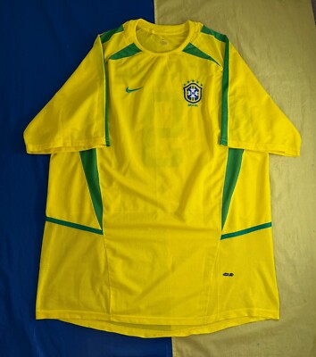 BRAZIL 2002-2004 HOME #9 RONALDO SOCCER JERSEY FOOTBALL SHIRT NIKE