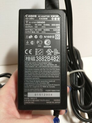 Canon AC Adapter K30120 AD-360U for BJC80 BJC85 BJC-50 BJC-30 | eBay