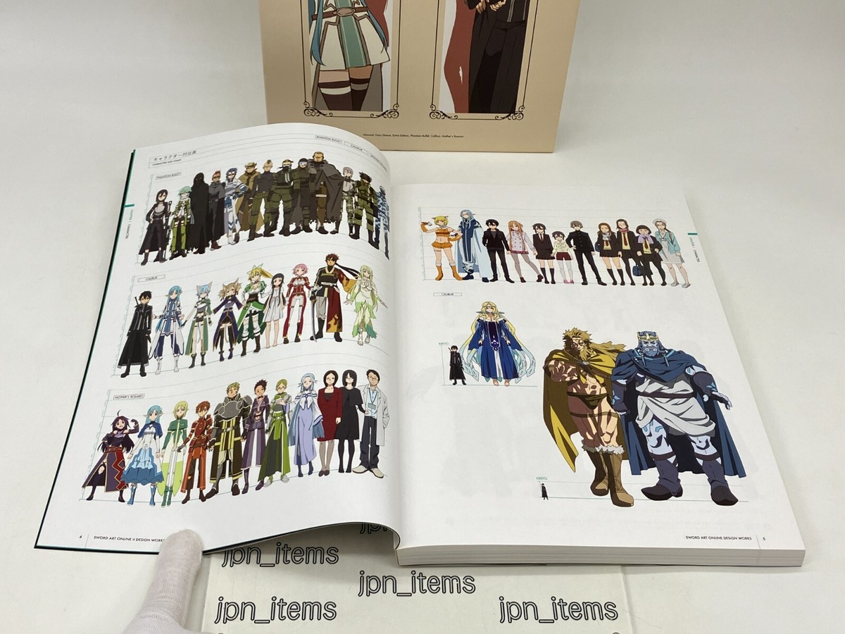 SAO Sword Art Online Design Works 1 & 2 Set Box limited