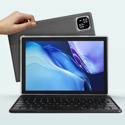 Tablet 25.65 cm Android 14 OS Pad 2in1 with Keyboard Mouse Case