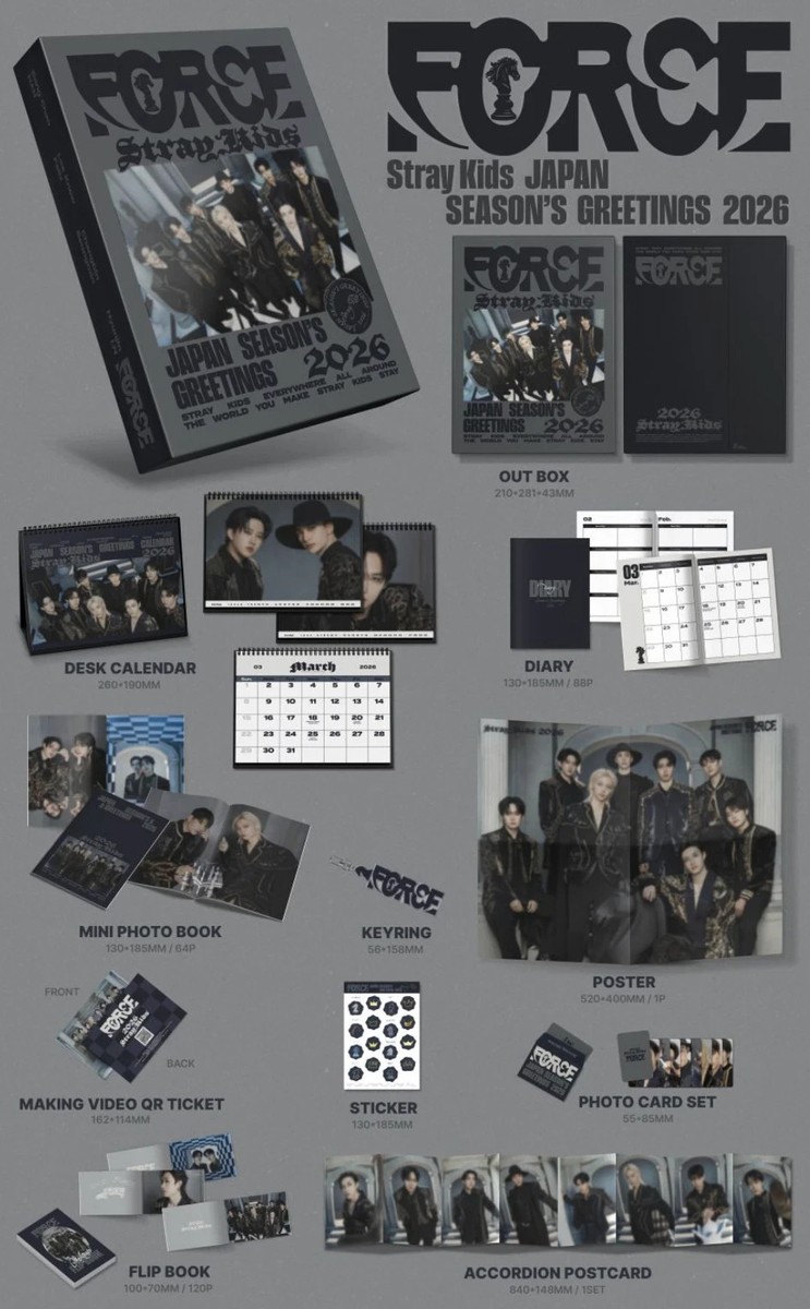 Stray Kids JP SEASON'S GREETINGS 2026 “FORCE” JYP POB Official