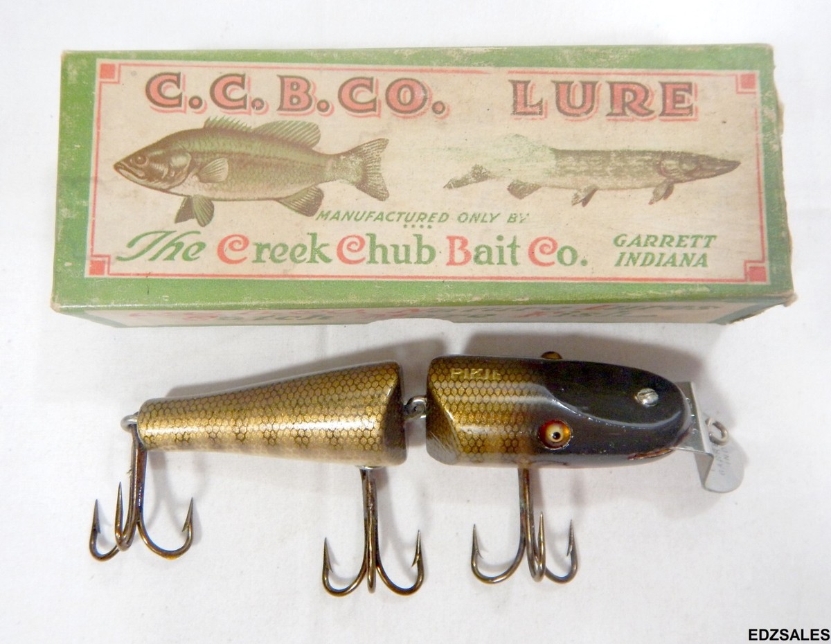 Vintage Creek Chub C.C.B Jointed Pikie Minnow Perch Finish Fishing