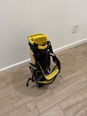 Nike Jr. Golf Youth Kids Stand Bag Black & Yellow w/Dual Shoulder