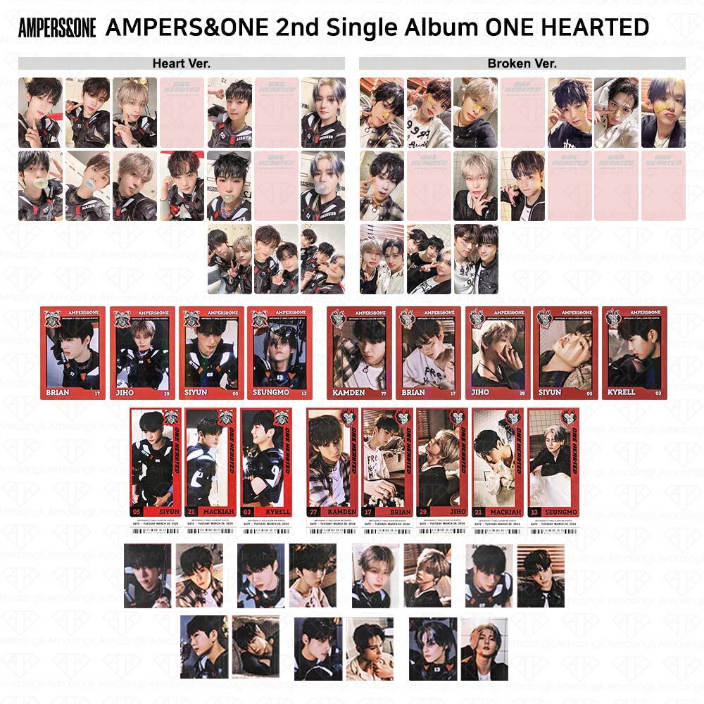 AMPERSANDONE 2nd Single Album ONE HEARTED Photocard Sticker Ice