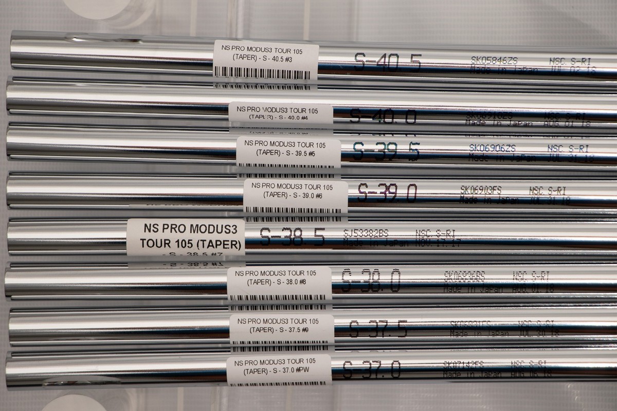 Nippon NS Pro Modus 3 Tour 105 - S flex Steel Iron Shafts (.355TP