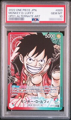 PSA 10 Monkey D Luffy OP01-003 Leader Parallel Romance Dawn ONE