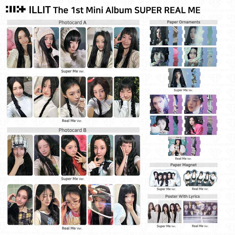 ILLIT The 1st Mini Album Super Real Me Official Photocard Magnet
