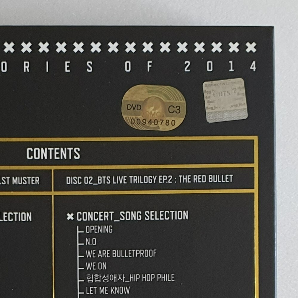 BTS Official Memories Of 2014 DVD Full Package Bangtan Boys + Free