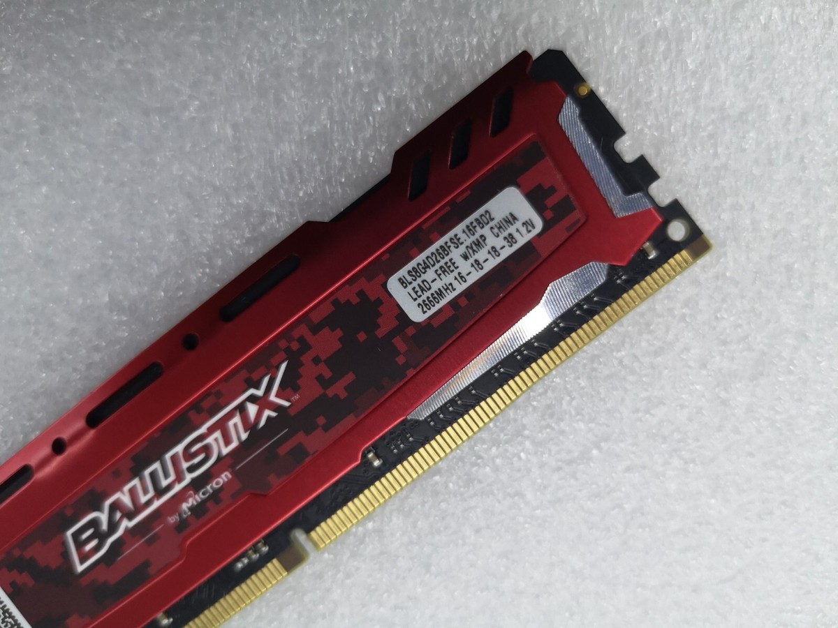 Crucial 8GB DDR4 2666 Desktop DIMM RAM PC4-21300 XMP by micron