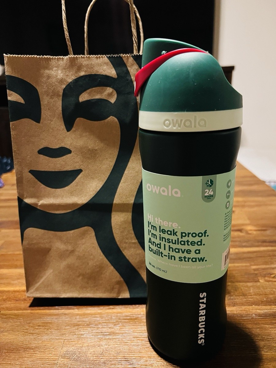 STARBUCKS X OWALA 24oz Green Red HOLIDAY FreeSip Tumbler Cup