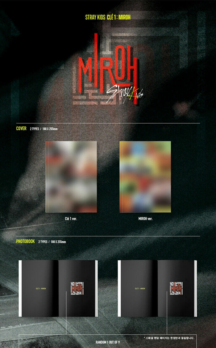 STRAY KIDS CLE 1:MIROH Mini Album NORMAL CD+POSTER+Photo Book+3