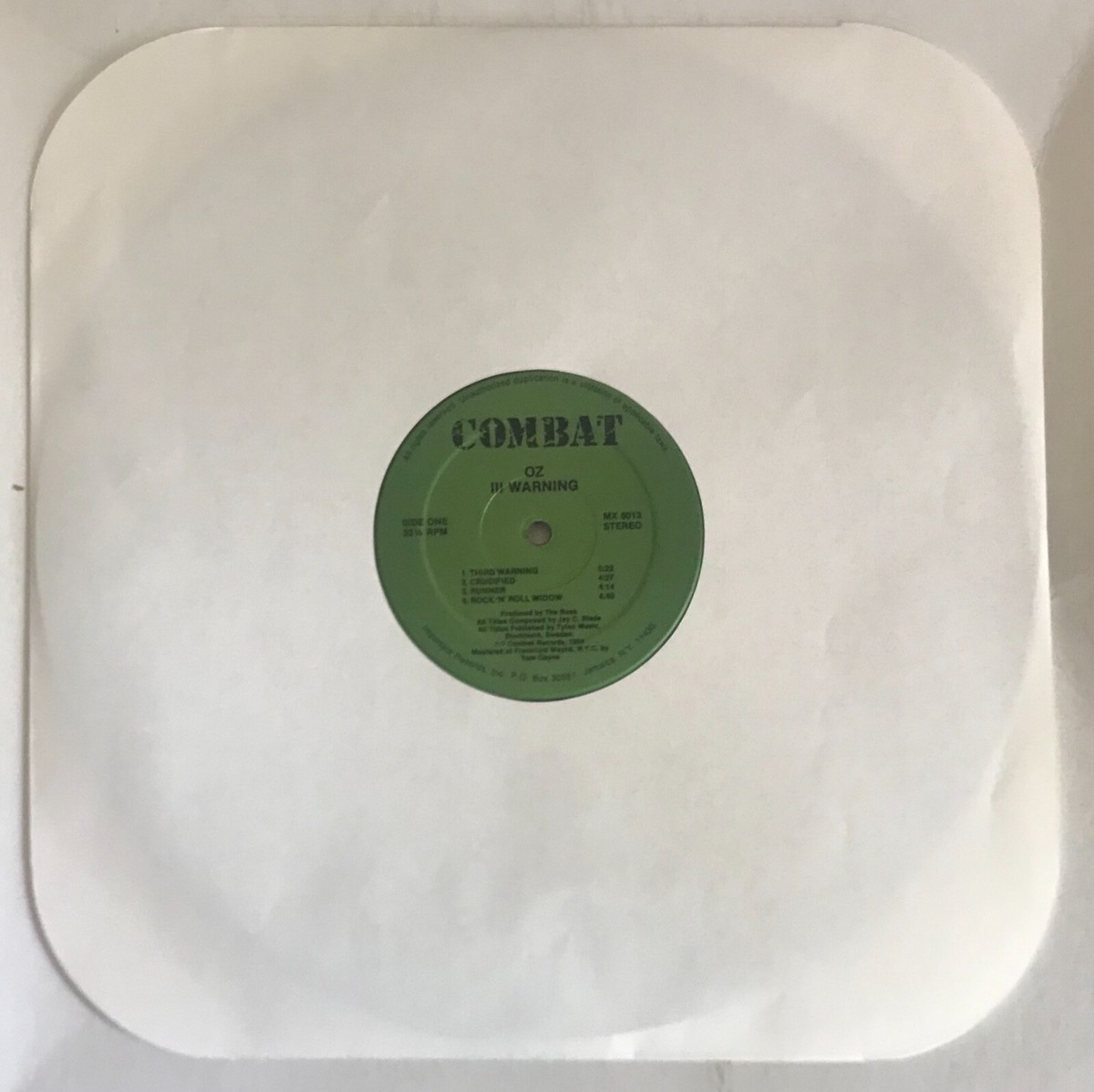 Oz - III Warning - 1984 - Vinyl LP | eBay
