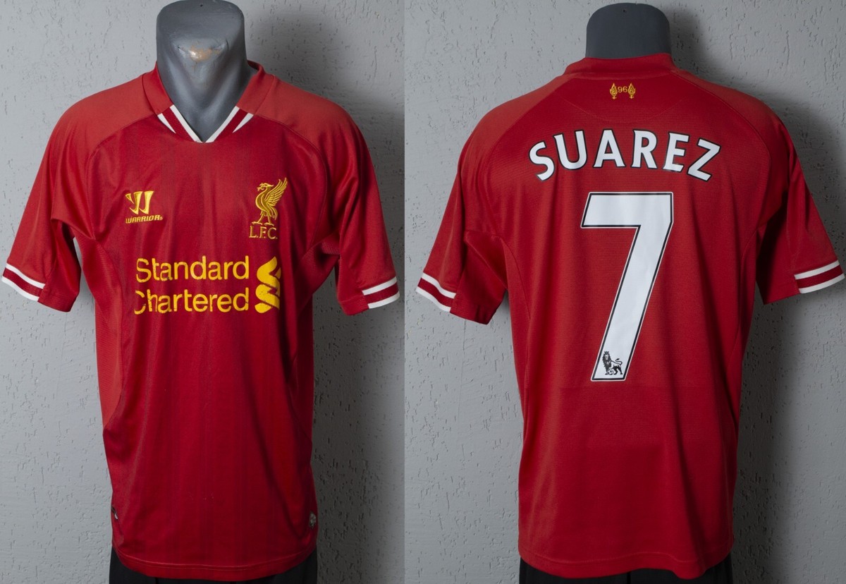 Liverpool Suarez Jersey 2013/2014 Home Football Soccer Mens Shirt