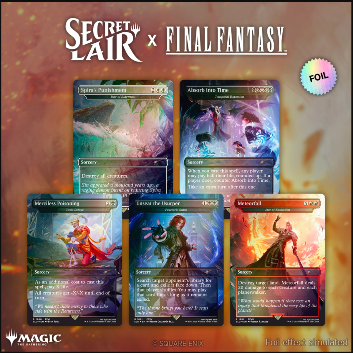 Secret Lair FINAL FANTASY Game Over FOIL Magic the Gathering