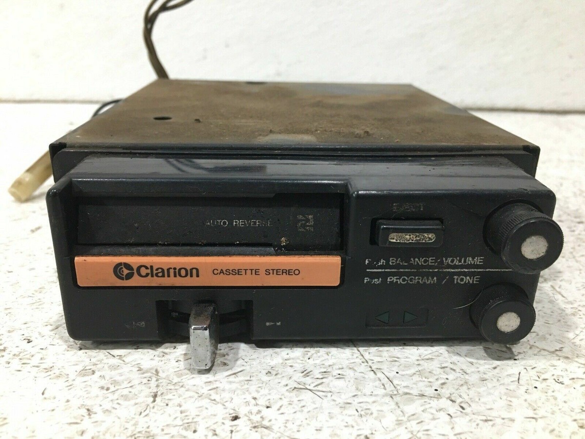 1979-1983 datsun 280zx cassette radio receiver clarion w/harness