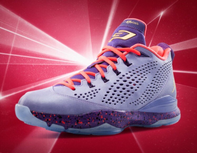 NIKE AIR JORDAN CP3.VII 7 ALL STAR sz 12 purple gold Crimson Red 2