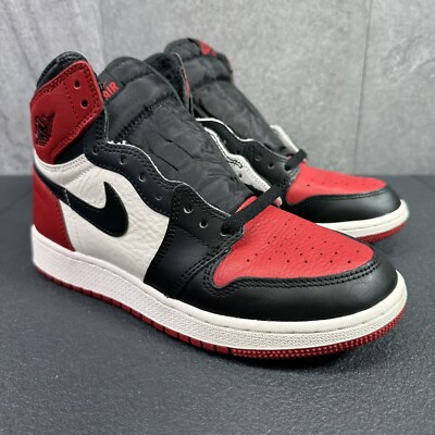 Air Jordan 1 Retro High Bred Toe GS Size 6Y Youth Size 7.5 Womens