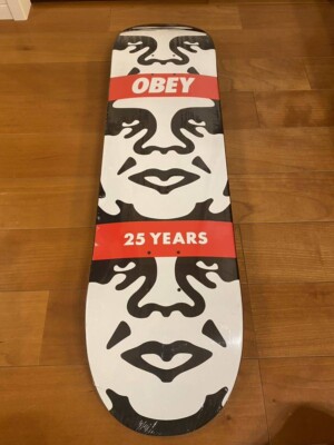 Brand new Obey Giant Shepard Fairey 3 FACE ANDRE Skate Deck 25