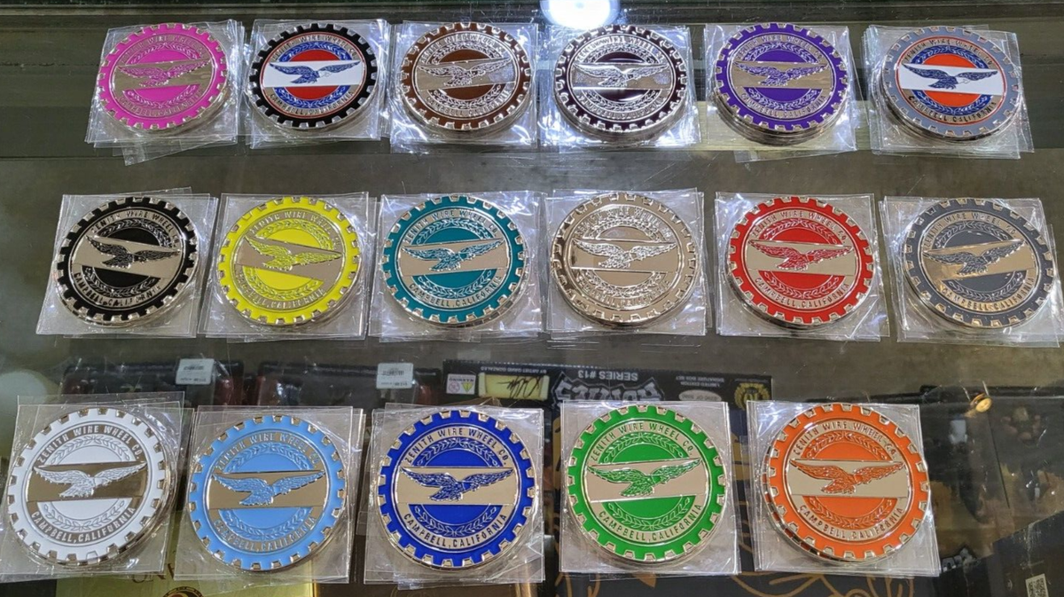 Wire Wheel Chips Emblems Metal 2.25” 4 pieces Zenith | eBay