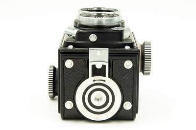 RARE BLACK 4x4 Baby Rolleiflex w/Leather Case, Strap, Manuals, EX