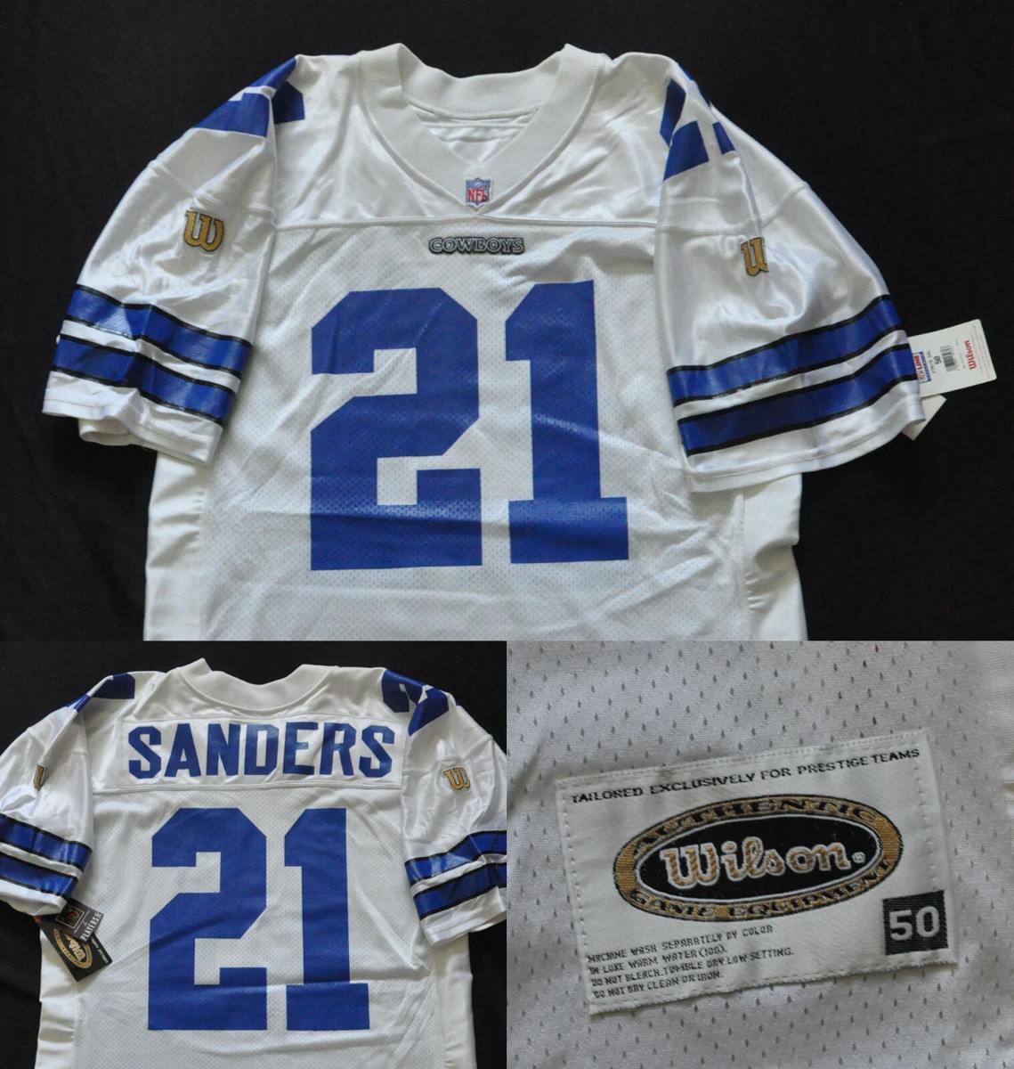 Deion Sanders Dallas Cowboys Wilson Jersey Pro Line Authentic NFL