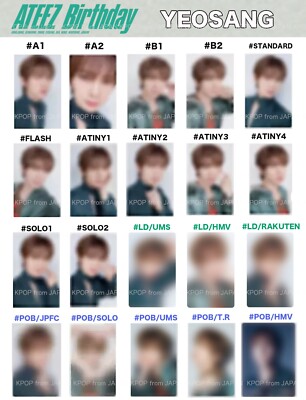 YEOSANG ATEEZ Birthday JAPAN POB LUCKY DRAW ALBUM PHOTOCARD ATINY