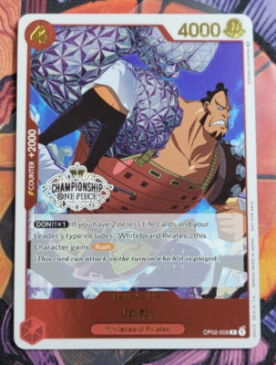 Jozu OP02-008 Store Championship Tournament Promo One Piece Card
