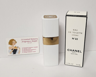 Vintage 1988 Chanel No. 22 EDT Perfume Spray ~ 50 ml ~ 1.7 fl oz