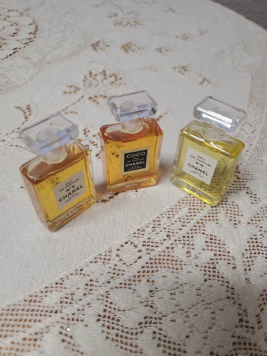 3 Vintage Chanel Miniature Perfumes No 5 No 19 Coco 8 ml | eBay