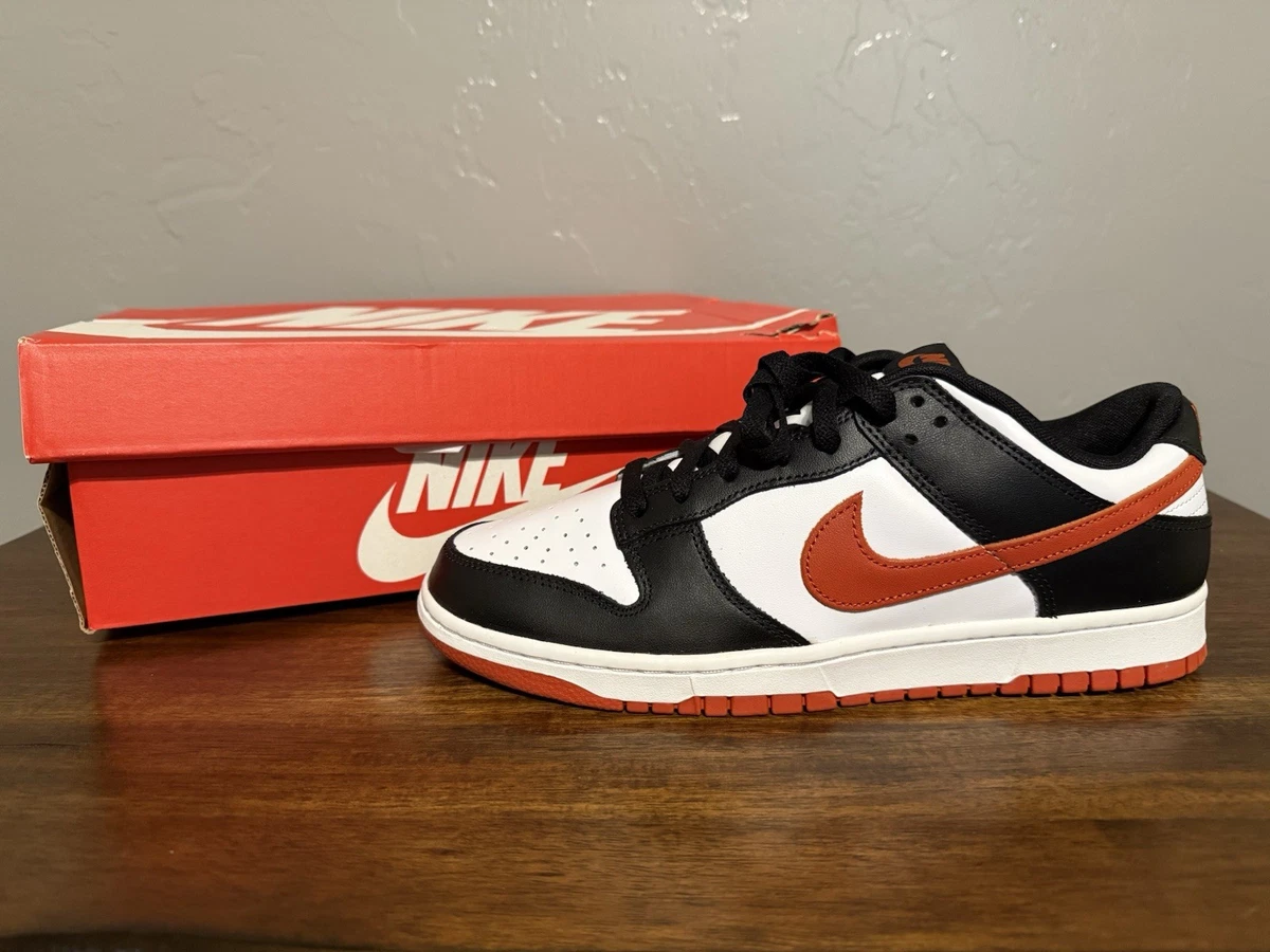 Nike Dunk Low Black White Red | eBay