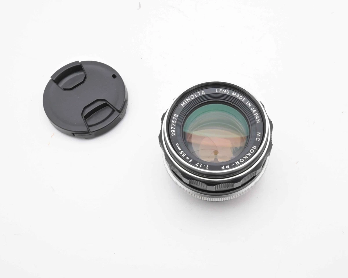 Minolta Rokkor PF 55mm Focal Camera Lenses f/1.7 Maximum Aperture