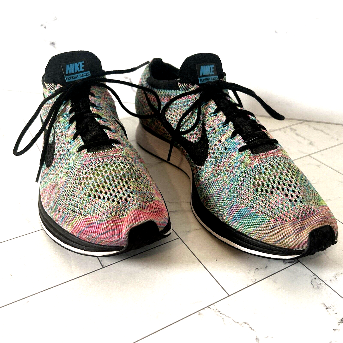 Nike Flyknit Racer Multicolor 2.0 526628-304 Running Shoe Sneaker