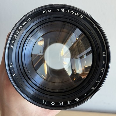 Mamiya Sekor 250mm f/5 Telephoto Lens for Mamiya Press W/ Extras
