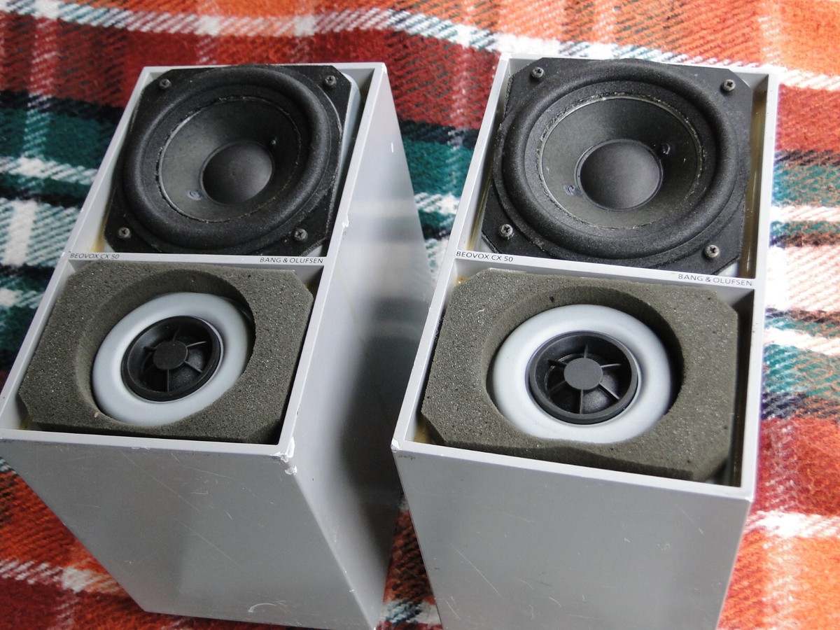 Pair Of Vintage Bang Olufsen Beovox CX 50 Speakers In Grey Color