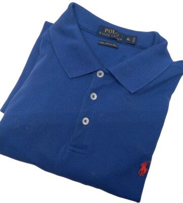 Polo Ralph Lauren Golf Blue97% Pima Cotton Knit Casual Polo Shirt