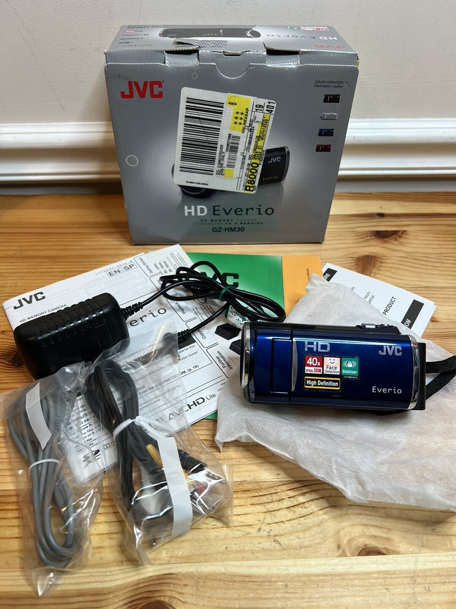 JVC Everio GZ-HM30 HD Digital Video Camcorder w/ Charger & Manuals