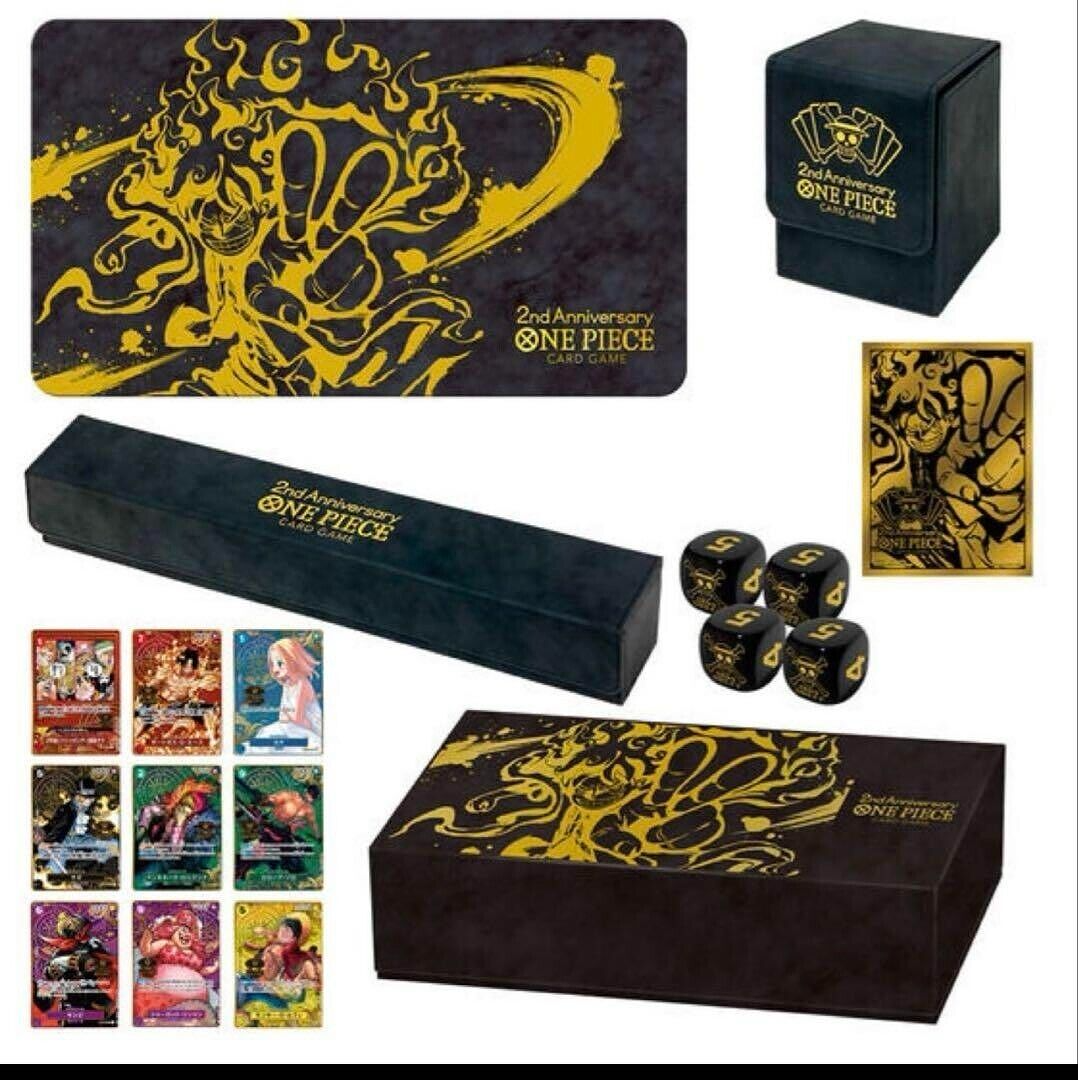 One Piece Card 2nd ANNIVERSARY SET Sleeve Playmat Case Storage