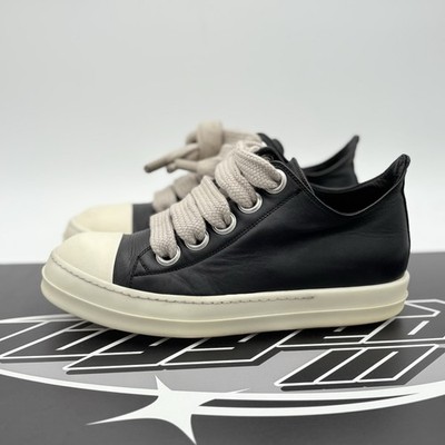Size 41 (8 US) - Rick Owens Jumbo Lace Low ' Black Milk ' | eBay