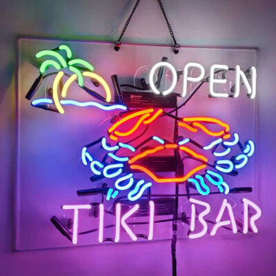 Tiki Bar Open Neon Light Sign 19