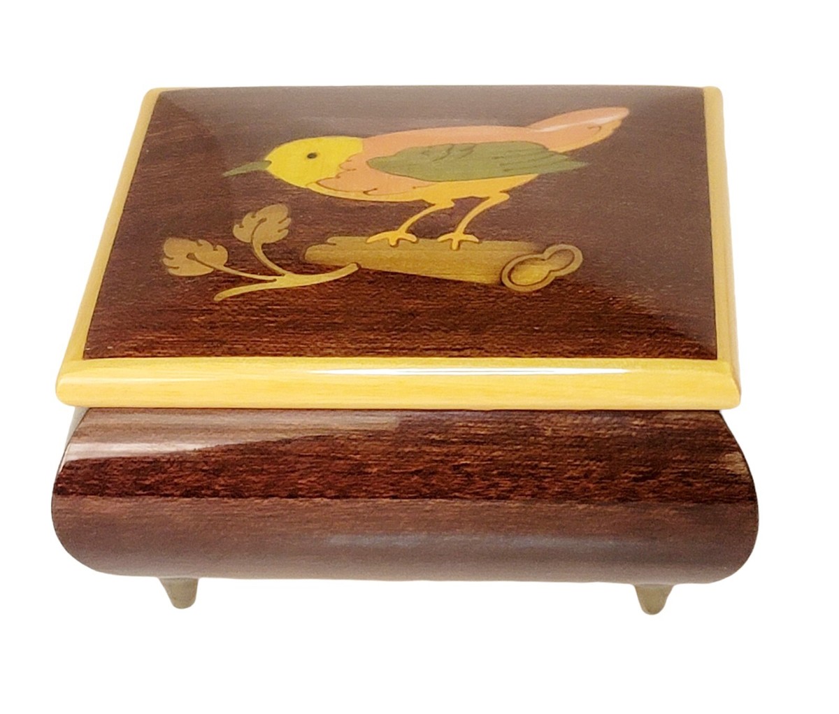 Vintage Reuge Inlaid Wood MUSIC Box Swiss Musical Movement 