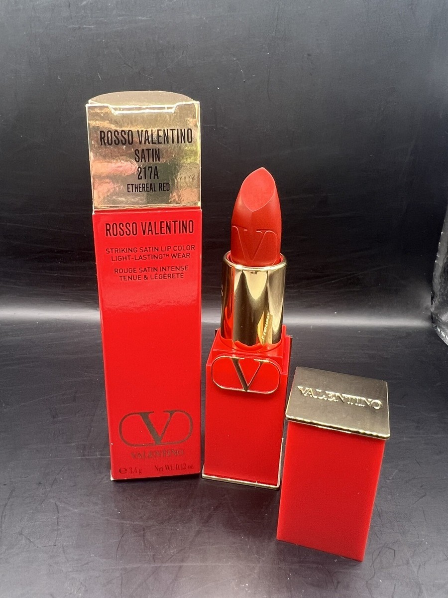 Valentino Rosso Valentino Satin Lip Color 217A Ethereal Red~ Full