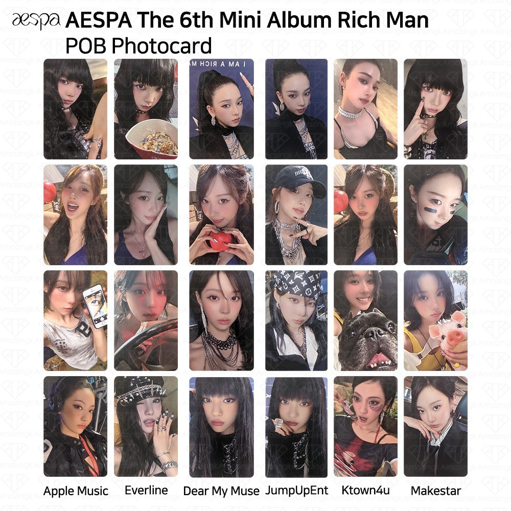 AESPA The 6th Mini Album Rich Man POB Photocard Applemusic