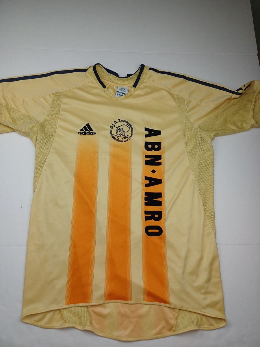 2004-2005 Ajax Amsterdam Soccer Jersey Shirt Away Yellow ABN AMRO