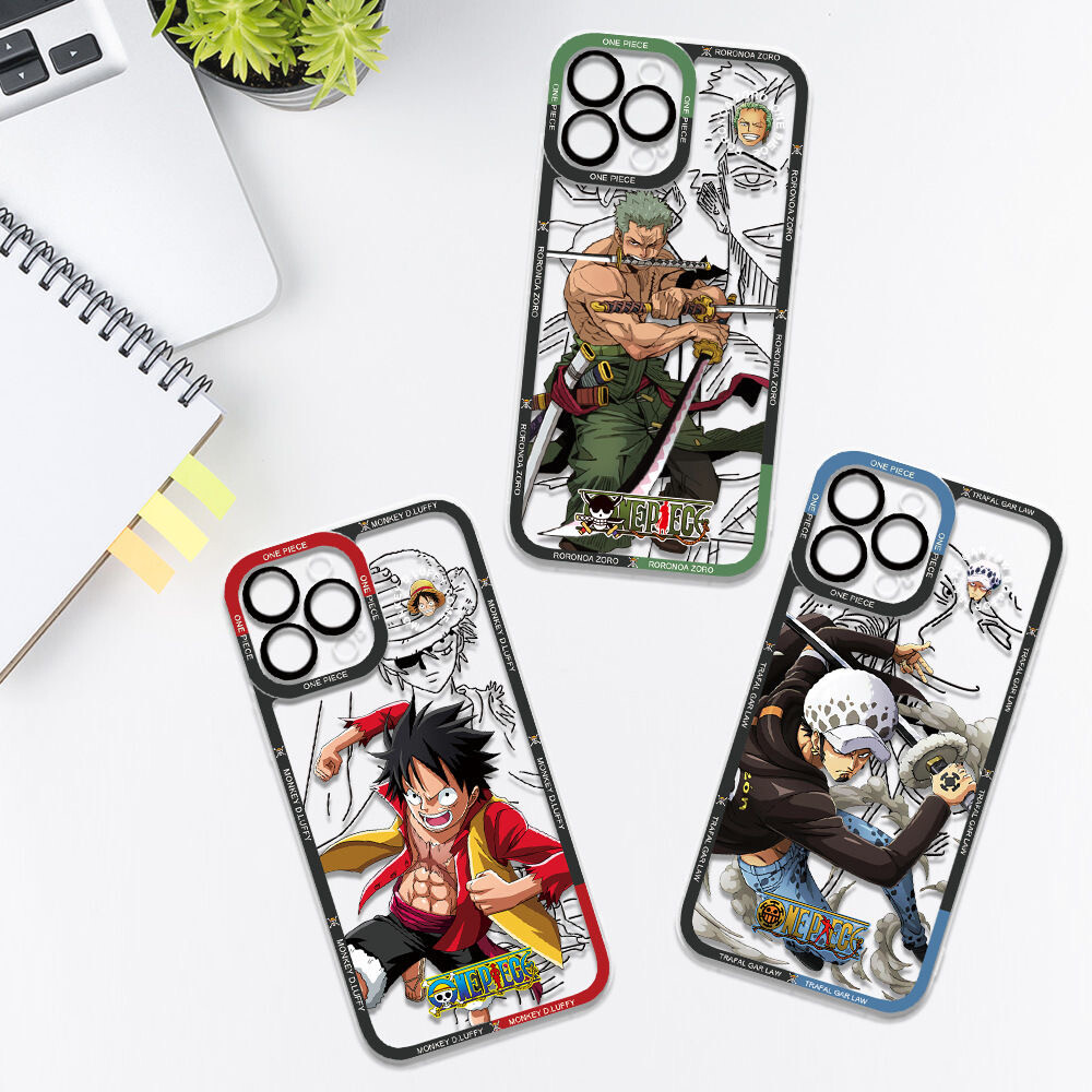 One Piece Luffy Law Zoro Phone Case For iPhone 16 15 Plus 14 13 12