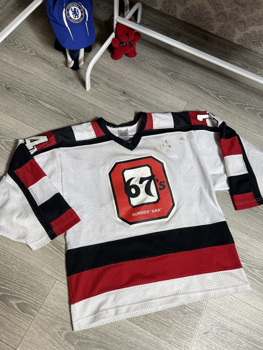 Rare Vintage Pro Fit 80s Ottawa 67's Hockey Jersey Mens S 14